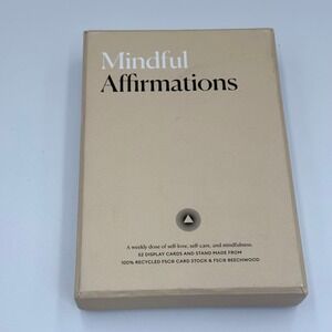 Intelligent Change Mindful Affirmations 52 Card Deck with Beechwood Stand New